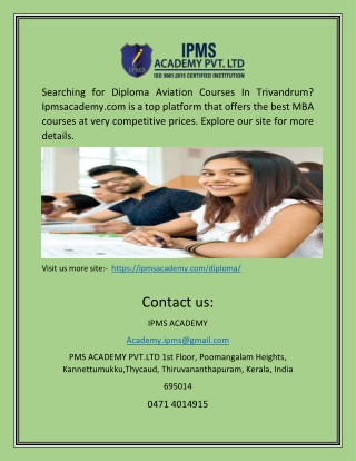 Diploma Aviation Courses In Trivandrum
