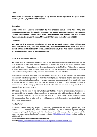 Nitric Acid Market Analysis.docx