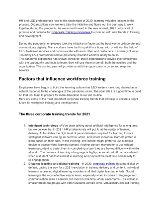 5 Crazy Trends In The Corporate Training Companies Industry