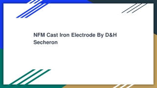 NFM Cast Iron Electrode By D&H Secheron