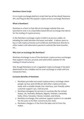 Remitano Clone Script