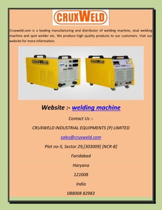 welding machine abhi