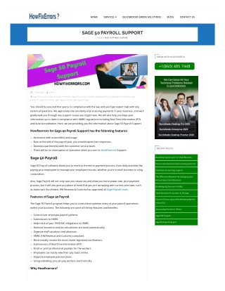 Get Sage 50 Payroll Support in your Area