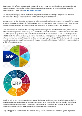 Data Security Tips for On-Premises ERP Implementation