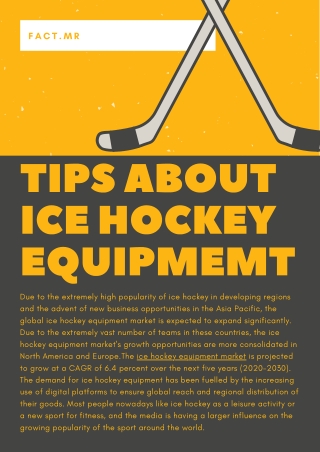 New Growth Opportunities for Ice hockey equipment Market in North America