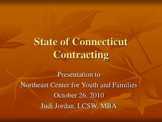 State of Connecticut Contracting