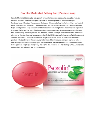 Psoriasis soap | Psorolin soap for dry skin and psoriasis