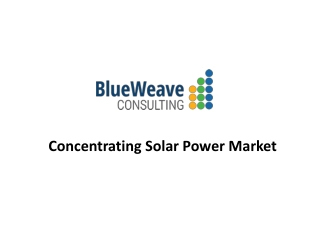 Concentrating Solar Power Market 2021