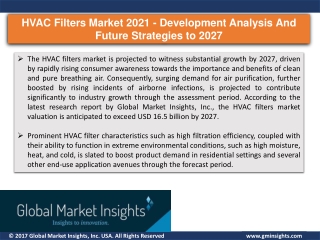 HVAC Filters Market 2021 - Regional Outlook and Competitive Strategies Analysis