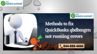 Methods to fix QuickBooks qbdbmgrn not running errors