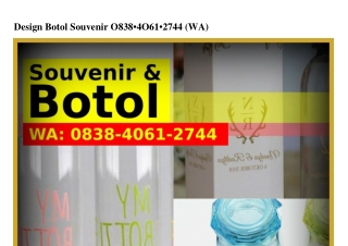 Design Botol Souvenir 08౩8•Կ0ᏮI•ᒿᜪԿԿ[WhatsApp]