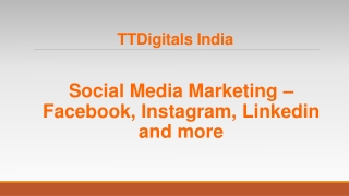 Social Media Marketing – Facebook, Instagram, Linkedin and more