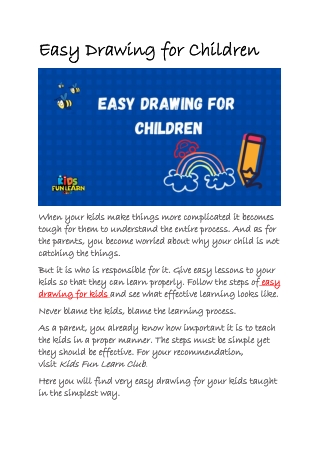 Easy Drawing for Children