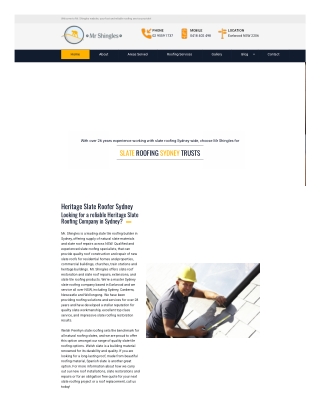Slate roofing sydney