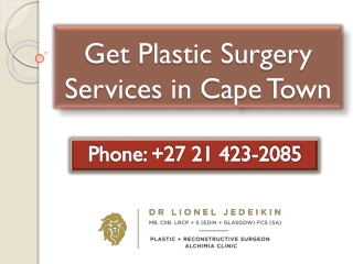 Get Plastic Surgery Services in Cape Town