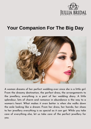 Your Companion For The Big Day
