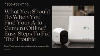 Why Arlo Camera Is Offline? 1-8009837116 Arlo Account Setup Help | Securitycamhe