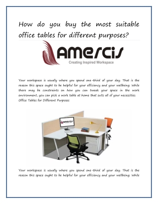 How do you buy the most suitable office tables for different purposes-converted