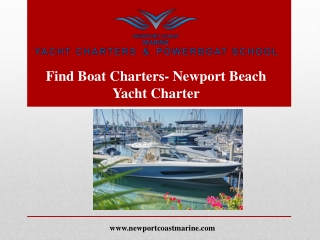Find Boat Charters- Newport Beach Yacht Charter