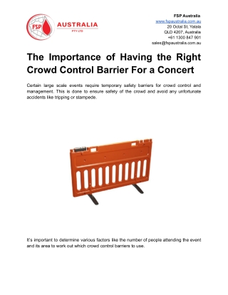 The Importance of Having the Right Crowd Control Barrier For a Concert