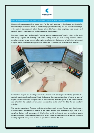 WHY YOUR BUSINESS SHOULD CONSIDER CUSTOM WEB DESIGN