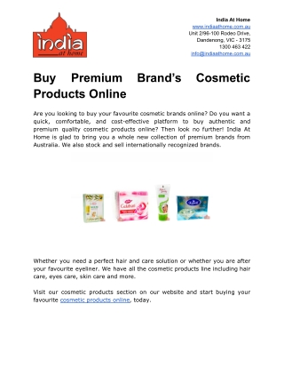 Buy Premium Brand’s Cosmetic Products Online