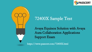 Avaya Equinox Solution 72400X Exam Dumps