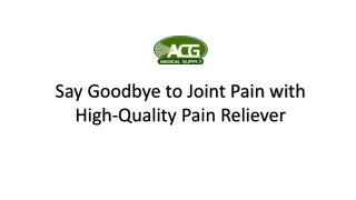 Pain Relief -Shop Pain Relief Balm Online | ACG Medical