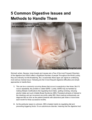 5 Common Digestive Issues