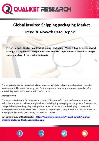 Insulted Shipping packaging Market  Top 5 Competitors, Regional Trend,