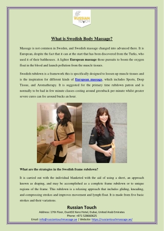 What is Swedish Body Massage