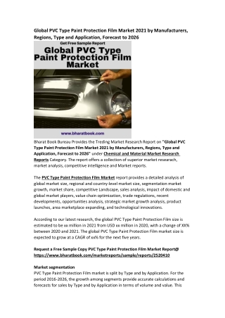 Global PVC Type Paint Protection