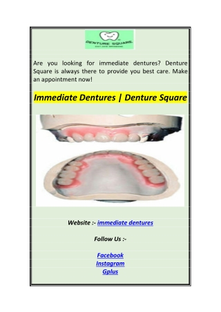 Immediate Dentures  Denture Square1