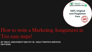 How to write a Marketing Assignment in Ten easy steps!