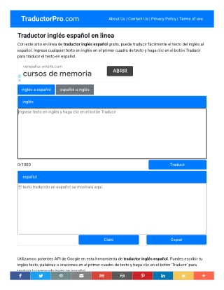 Traductor ingles español