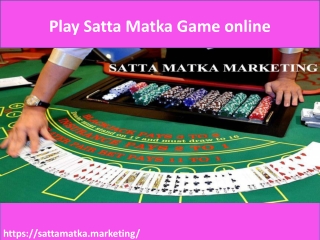 Play Satta Matka Game online