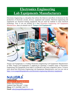Electronics Engineering Lab Equipments Manufacturers