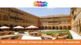 The Top Most Regal Destination Wedding Venues In Jaisalmer