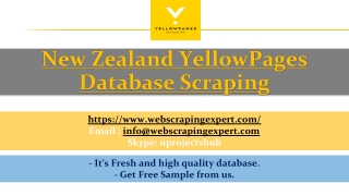 New Zealand YellowPages Database Scraping