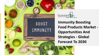 Immunity Boosting Food Products Market - Opportunities And Strategies - Global Forecast To 2030