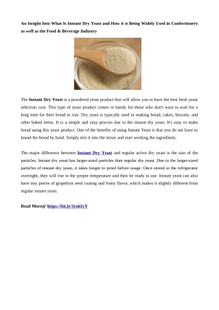 Instant Dry Yeast - pdf