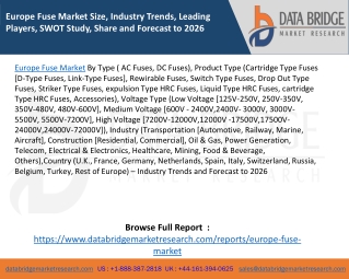 Europe Fuse Market Size, Industry Trends, Leading Players, SWOT Study, Share and Forecast to 2026