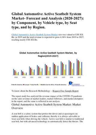 Global Automotive Active Seatbelt System Market