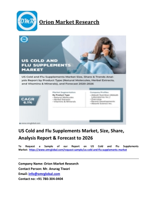 US Cold and Flu Supplements Market Trends, Size, Competitive Analysis and Foreca