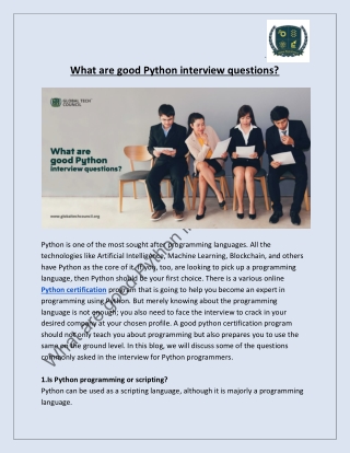 What are good Python interview questions
