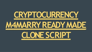 Readymade M4Matrimony Clone Script - Cryptocurrency Integrations