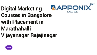 Digital Marketing Courses in Bangalore with Placement in Marathahalli Vijayanagar Rajajinagar