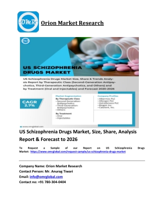 US Schizophrenia Drugs Market Trends, Size, Competitive Analysis and Forecast 20