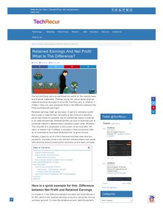 Retained Earnings And Net Profit What Is The Difference