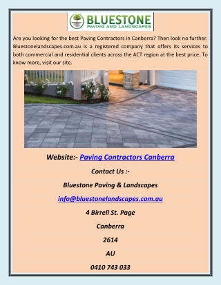 Paving Contractors Canberra abhi